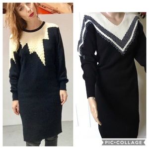 vintage 80's Sweater dress